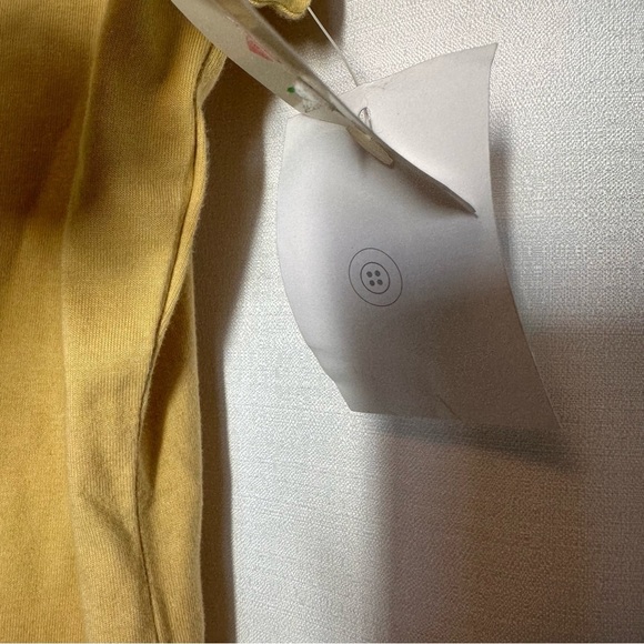 New NWT Liz & Co. Short Sleeve Yellow Henley Top XL Embroidered Liz Claiborne - Picture 5 of 8